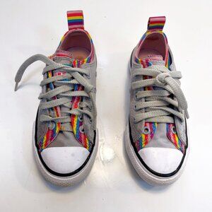 Converse Grey/Rainbow Sneakers, Size 11